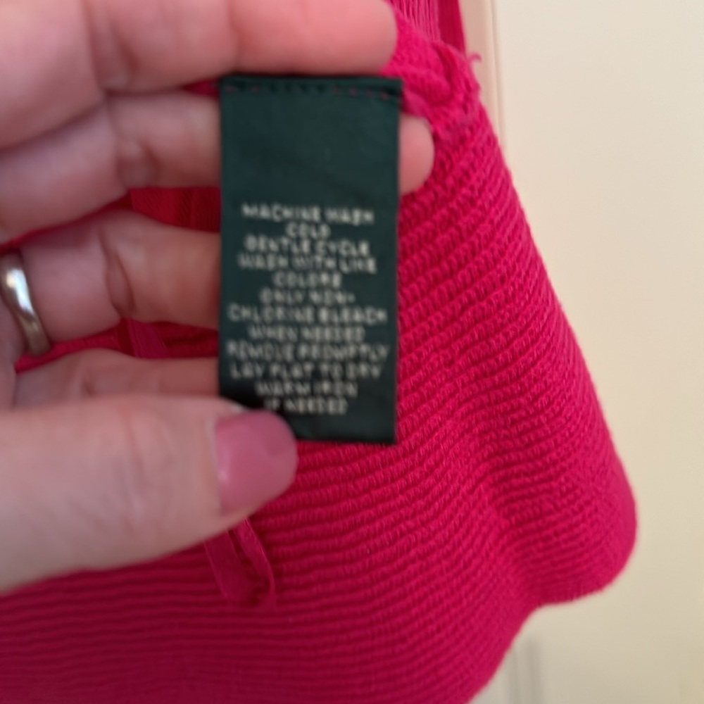 Lauren Ralph Lauren fushia cardigan sweater - Picture 4 of 4